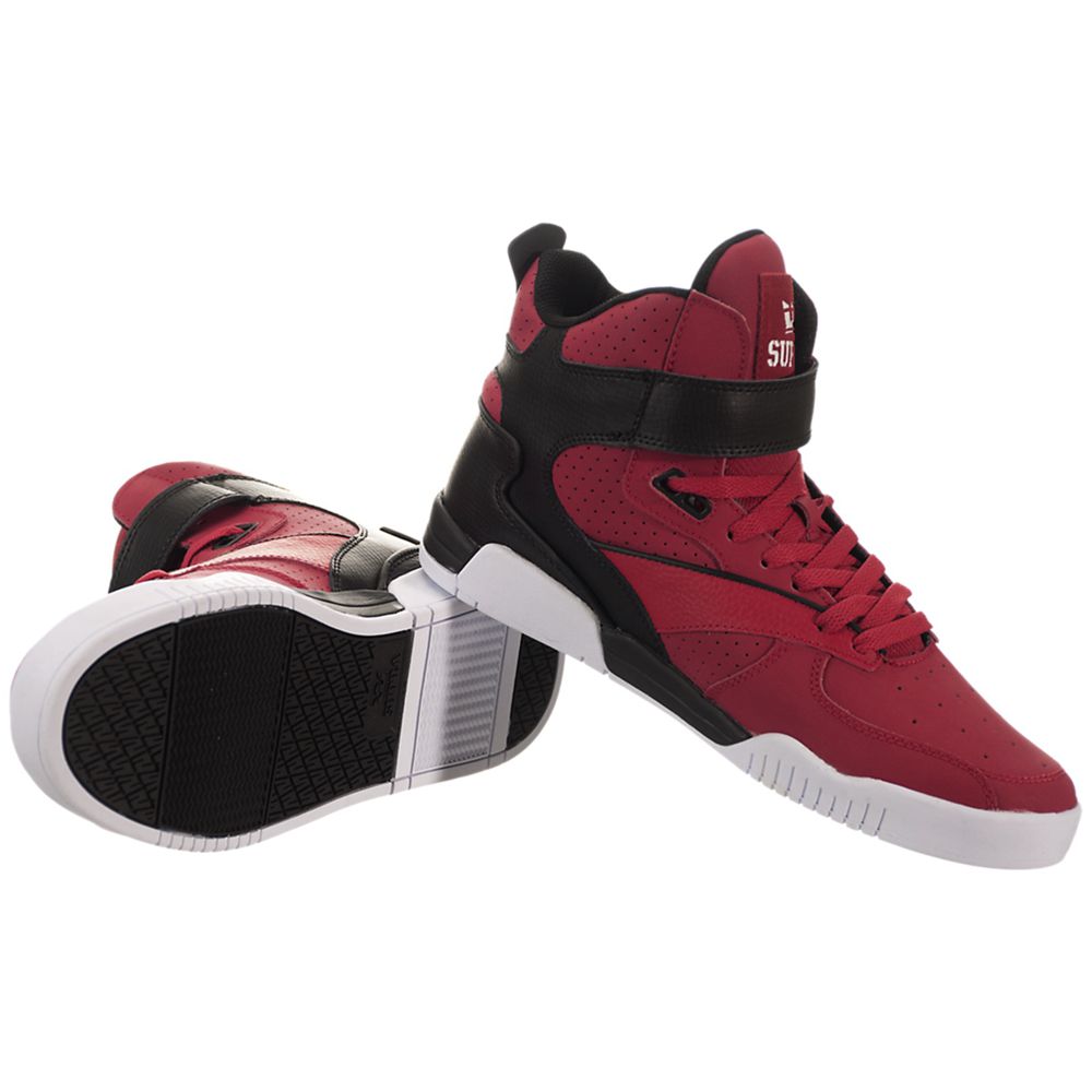 Baskets Montantes Supra Bleeker Rouge Red/Black-White Homme | IAL-50434351